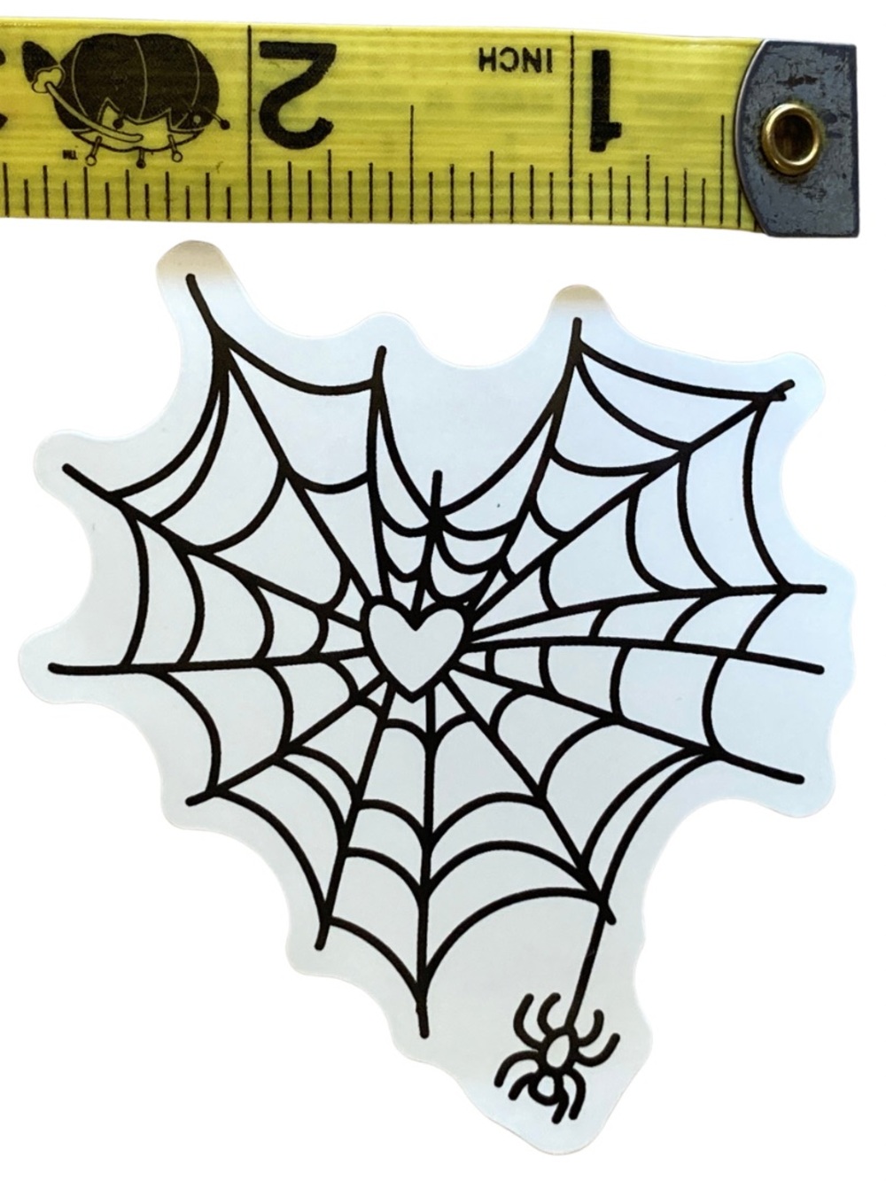 Spooky Heart Spider Web Sticker - Picture 3 of 3